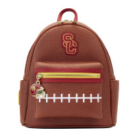 USC Trojans Loungefly Brown SC Interlock Football Mini Backpack